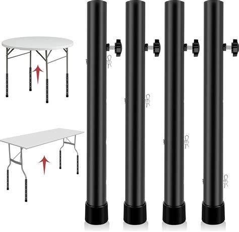 Amazon.com: 8 Pack Table Risers For Folding Table, 4 Levels Adjustable ...