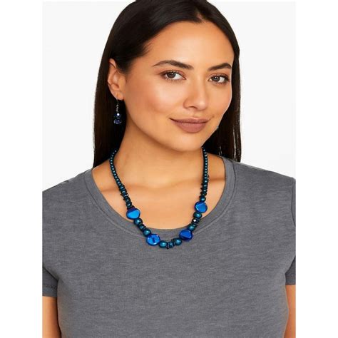 Buy Jewelz Ocean Gleam Blue Beaded Jewellery Set Online