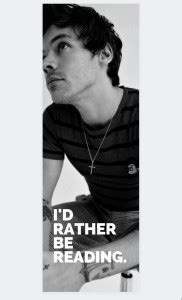 craft maniacs HARRY STYLES RATHER BE READING MATT LAMINATED BOOKMARK ...