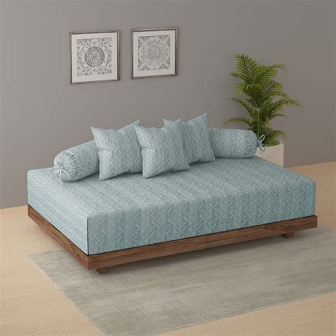 Buy SWAYAM Ananda Cotton 210TC Printed 6Pcs Diwan Set from Swayam at ...