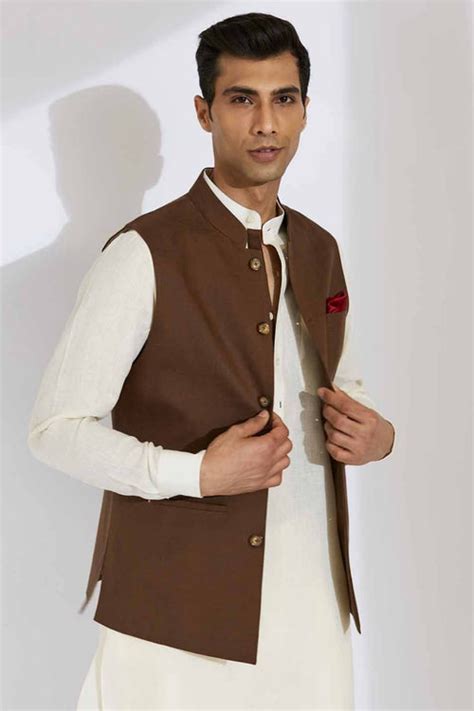 The Terra Firma - Nehru Jacket Mens | Brown Nehru Jacket | Yellwithus