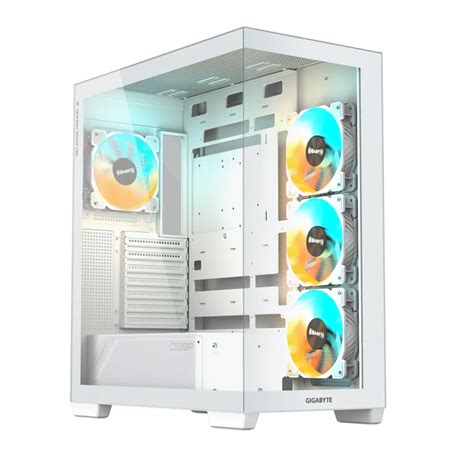 Gigabyte C500 Panoramic Stealth Ice ATX Mid-Tower Cabinet White ...