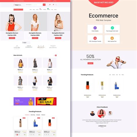 Ecommerce website template | Premium PSD