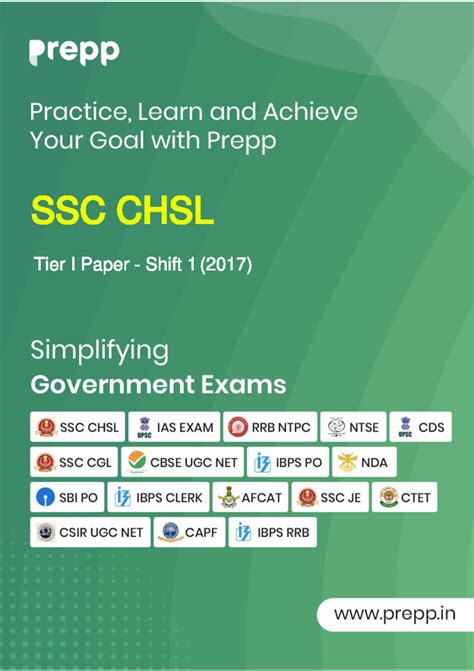 SSC CHSL Tier I Paper Shift 1 (2017) Practice Questions and Answers ...