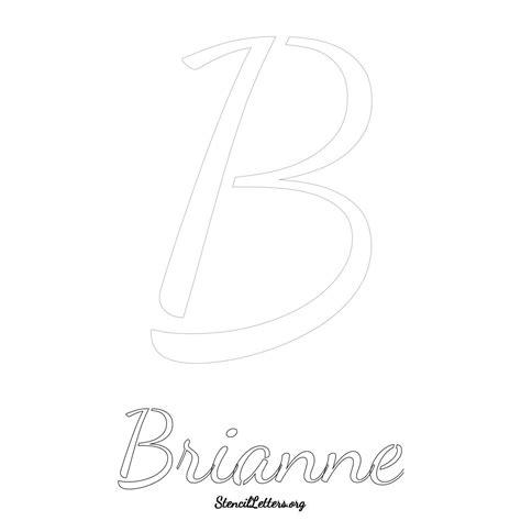 Brianne Free Printable Name Stencils with 6 Unique Typography Styles ...