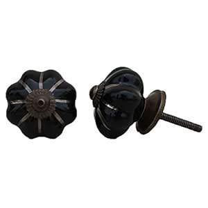 Indian-Shelf 2 Pieces Silver Solid Ceramic Luxury Drawer Knobs for ...