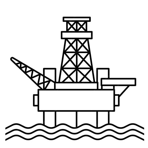 Black Cartoon Oil Rigs