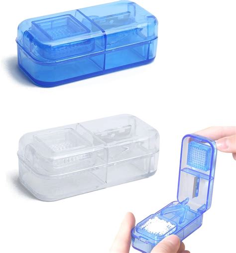 2PCS Pill Cutter, BDSHUNBF Pill Splitter with Blade and Storage ...