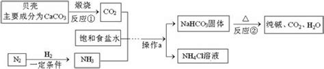 实验室模拟“侯氏制碱法 制纯碱.其原理是NaCl+NH4HCO3=NaHCO3+NH4Cl.再将碳酸氢钠加热分解得到纯碱．如图是NaCl ...
