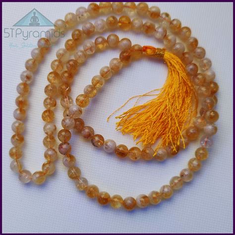 Citrine Mala Beads (108) – Radiant Tool for Abundance & Positive Energ ...