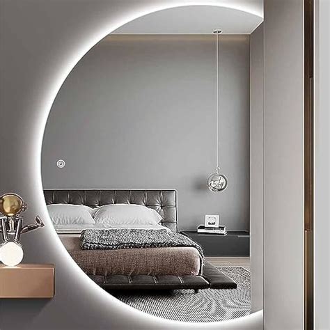 UkewEi Smart Bathroom Mirror 120cm Half Moon LED Lighted India | Ubuy