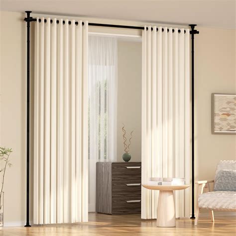 Rebrilliant Room Divider Curtain Rod, Vertical Tension Rod, No Drilling ...