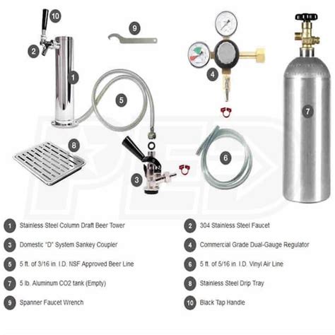 Edgestar KC7000SS EdgeStar Stainless Steel Single Tap Kegerator w/ Air ...