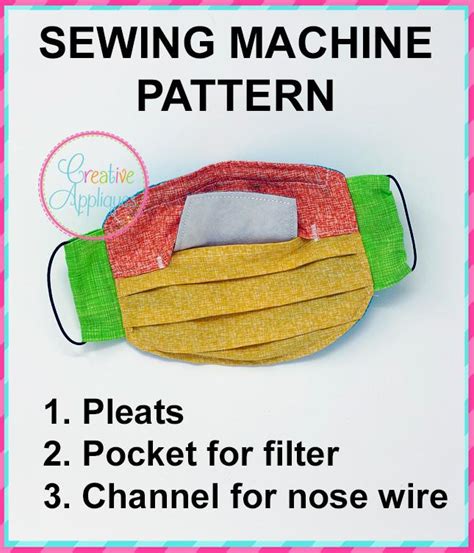 Image result for Face Mask Pattern Sewing Machine