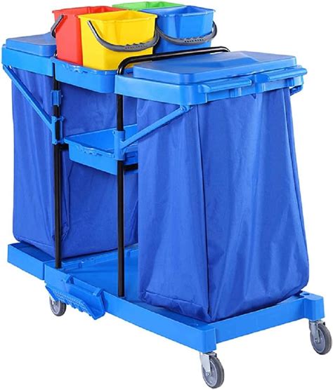Housekeeping Cleaning Trolley Sorting Cart On Wheels India | Ubuy