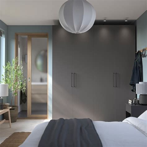 PAX / FORSAND wardrobe combination, dark grey/dark grey, 200x60x236 cm ...