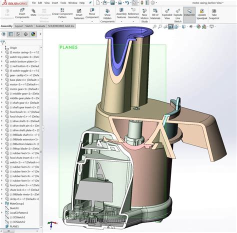 SolidWorks Section ViewModel 的图像结果