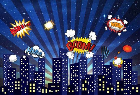 Superhero Cityscape Photography Background Super Hero Buildings Scenes ...