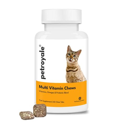 Petroyale Multivitamin Chews for Cats - Cat Multivitamin Tablets - Cat ...