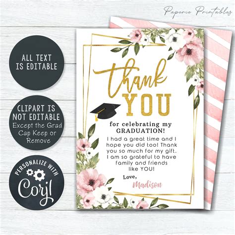 Graduation Thank You Card Responses at Alice Fisher blog