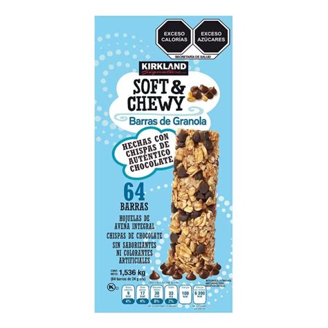 Kirkland Signature Soft & Chewy Chocolate Chips Granola Bars, 54.4 oz ...