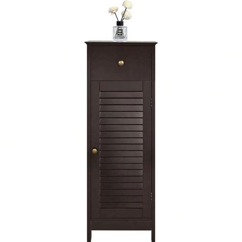 Bathroom Floor Storage Cabinet, Freestanding Side Table Storage ...
