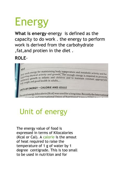 Energy - unit 1 - Energy What is energy-energy is defined as the ...