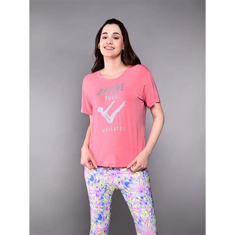 Buy Tuna London Adore Your Core Printed Pink T-Shirt Online