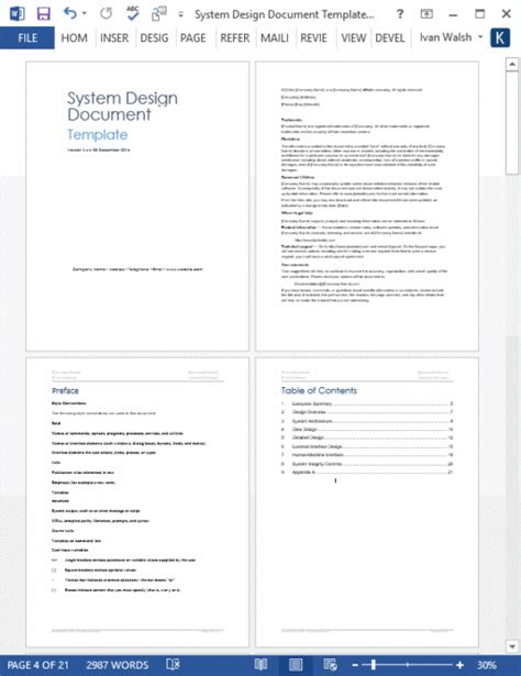 Image result for System Configuration Document Templates