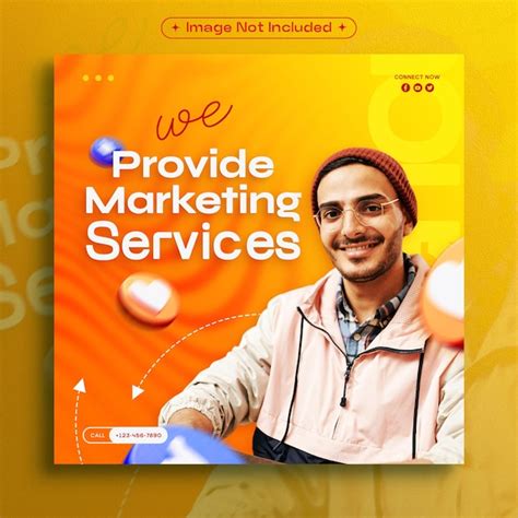 Digital marketing services social media post template | Free PSD