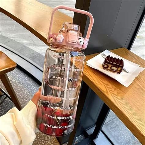 SADVIDHYA Sipper Bottle for Adults 2 L - Unbreakable Motivational Water ...