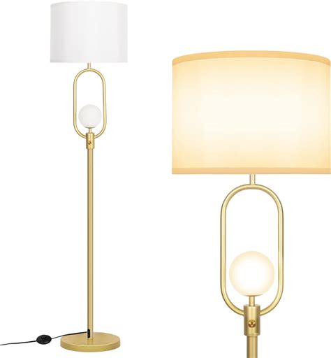 Yolsunes Gold Floor Lamp for Living Room, Bright Modern Floor Lamp with ...