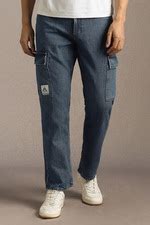 Buy Men Blue Mid wash Regular Fit Jeans Online - 40047105 | Louis Philippe