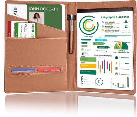 Amazon.com : Dynariver Interview Padfolio Folder Binder for Business ...