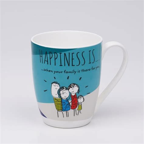 Buy Corsica Set of 4 Bone China Printed Coffee Mugs - 210ml from ...