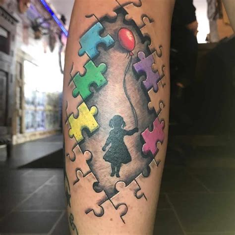 Autism Puzzle Pieces Tattoo