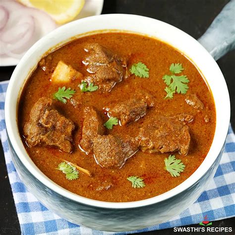 Goat Curry Recipe (Chettinad Goat Kulambu) - Swasthi's Recipes