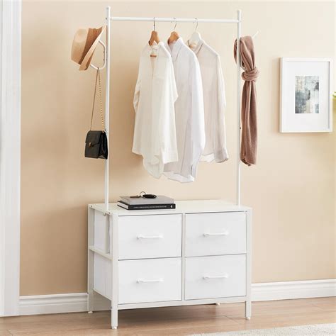 Amazon.com: LOKO Clothes Rack with 3 Fabric Drawers, Freestanding ...