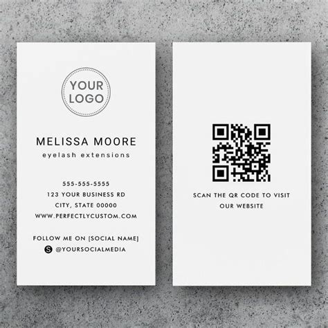 Business Cards with QR Code and Logo 的图像结果