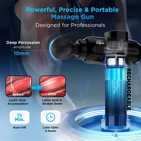 Dr Physio USA Supervolt PRO Electric Gun Massager for Pain Relief, 6 H ...