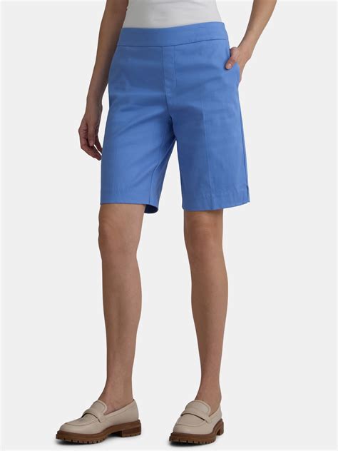 Time and Tru Women's Pull On Bermuda Shorts, 10" Inseam, Sizes XS-XXXL ...