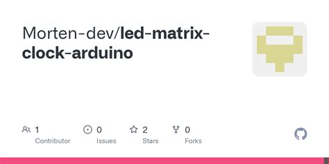GitHub - Morten-dev/led-matrix-clock-arduino