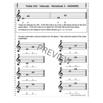 Image result for Interval Identification Notes Treble Clef
