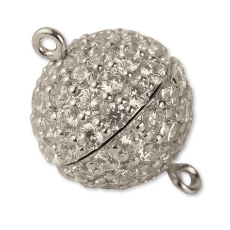 925 Sterling Silver CZ Ball Magnetic Clasp – Ore Metals