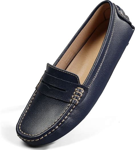 Artisure Women's Classic Genuine Leather Penny Loafers Driving ...