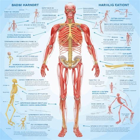 Diagrama ilustrativo detallado de la anatomía del cuerpo humano para la ...
