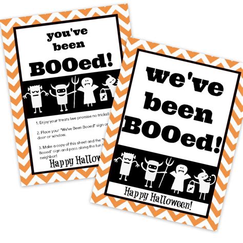 "You've been booed" printables - free Halloween fun - Living On The Cheap
