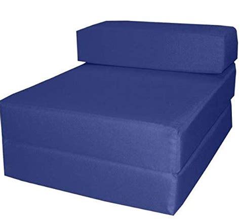 Buy Zena Black Stallion Single Fold Out Bed Sofa, Dark Blue Online at ...