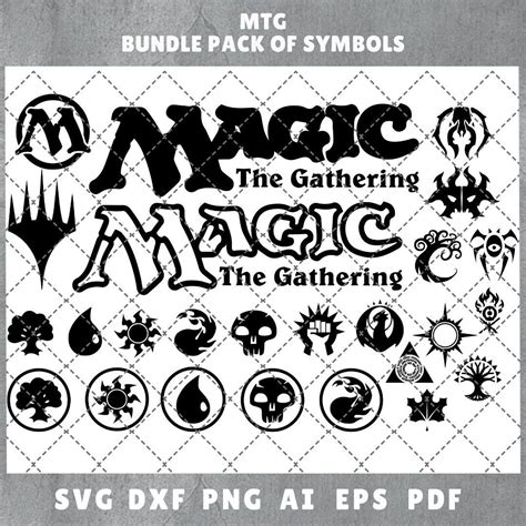 Laser Cut MTG Bundle Pack of Mana Symbols | Clipart | MTG Icons | MTG ...