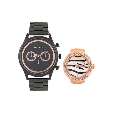 Buy Joker & Witch Unisex Holden & Sienna Black Dial Analog Couple Watch ...